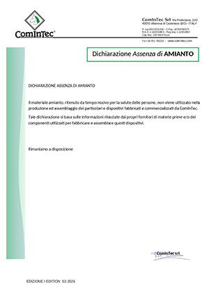 Dichiarazione Assenza di AMIANTO