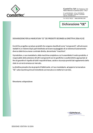 Dichiarazione “CE”