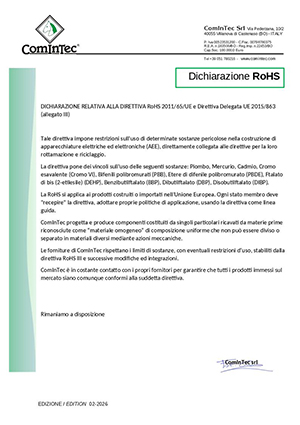 Dichiarazione “RoHS”