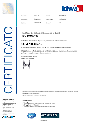 Certificato UNI ITA ISO 9001:2015